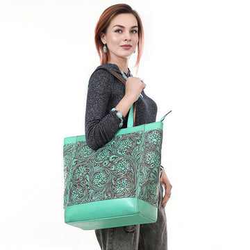 American Darling Tote Hand Tooled Genuine Leather Women Bag Western Handbag Purse | Travel Bags